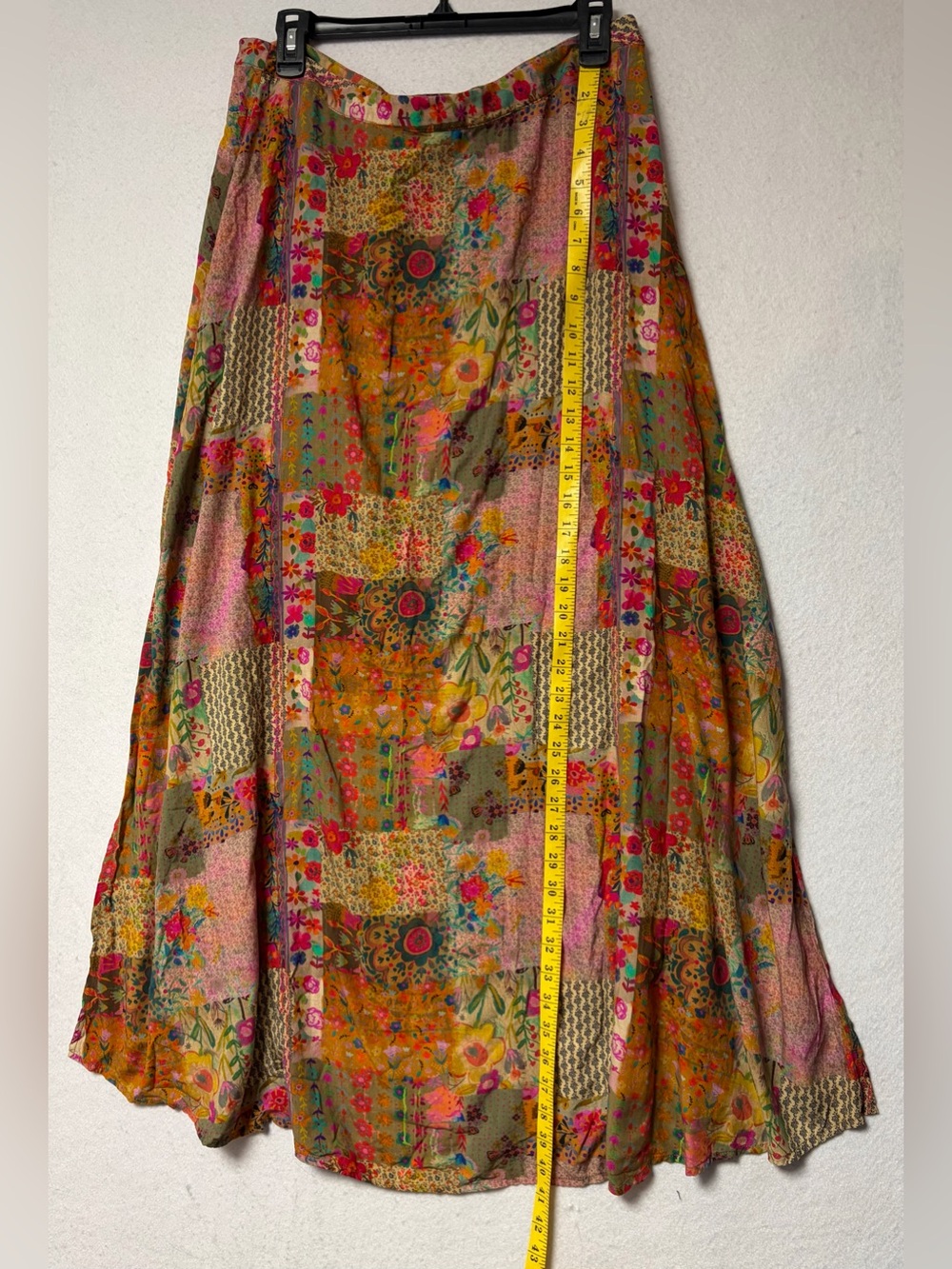 Natural Life Patchwork Floral Maxi Skirt Boho Cottagecore Minimalist Size XL - Picture 10 of 11
